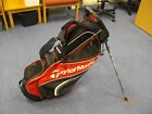 TaylorMade Stand Golf Bag- 5 Way Dual Shoulder Strap Black/Red/White Great Cond