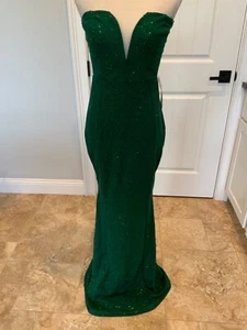 SYMPHONY Womens Size Medium Green Stardust Sweetheart Long Maxi Dress NWT $89.99 - Picture 1 of 5