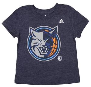 Adidas NBA Youth Girls Charlotte Bobcats Tri-Blend Pattern Logo Tee - Picture 1 of 5