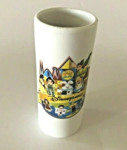 Disneyland Resort It's A Small World Tall White Ceramic Shot Glass Walt Disney - Picture 1 of 5