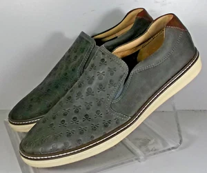 258427X SP50 MCGUFFEY MEN'S SHOES 9 M GRAY LEATHER SLIP ON JOHNSTON & MURPHY - Picture 1 of 6