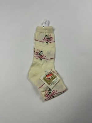 NUEVO Calcetines Clásicos Ivy Club Vintage Floral Lazo de Encaje Talla 9-11 De Colección Hechos en EE. UU. NOS Foto 1 de 4