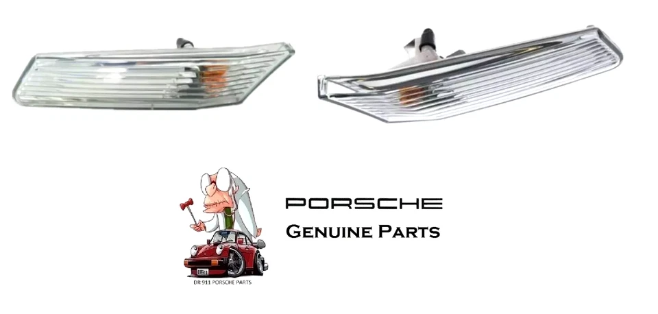 Genuine Porsche 987 Cayman Boxster Clear Euro Side Marker Light - Image 1 of 1