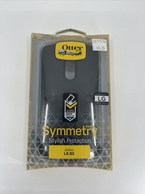 Capa protetora híbrida OtterBox preta simetria material duplo para LG G3 - Imagem 1 de 2