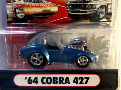 Muscle Machines  1/64 Scale - 1964 SHELBY COBRA 427 - BLUE & WHITE STRIPES  - Image 1 of 3