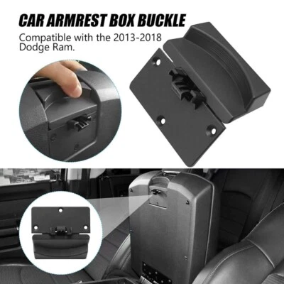 Cierre de tapa de reposabrazos de consola central negro para Dodge Ram 1500 2500 3500 4500 5500 Foto 1 de 4