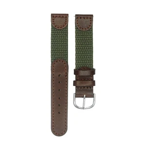 16mm 17mm 18mm 19mm 20mm 22mm 24mm Genuine Leather Nylon Watch Strap Watch Band - Picture 1 of 16