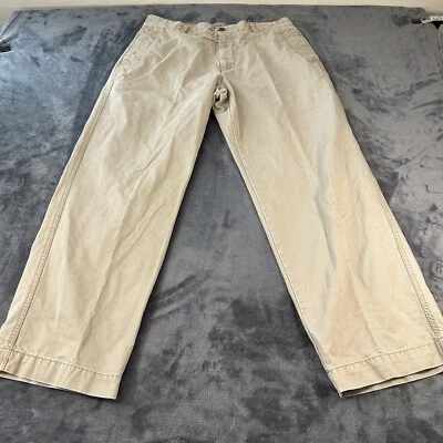 Pantalones Chinos Izod Para Hombres 33x30" Marrón Golf Pierna Recta Informales Trabajo Comodidad Preppy Foto 1 de 4