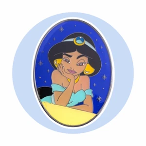 Aladdin Disney Loungefly Pin: Princess Jasmine Upset Bored - Picture 1 of 5