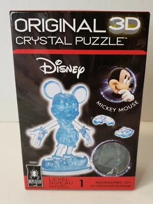 Quebra-cabeça de cristal 3D original Disney Mickey Mouse 37 peças  - Imagem 1 de 4