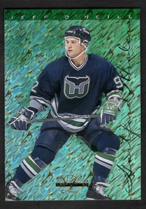1996 Jeff O'Neill Donruss Leaf Limited Shimmer Rookie RC Refractor Whalers #63 - Picture 1 of 2