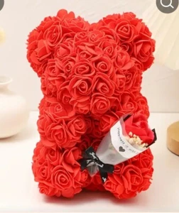 Teddy Bear Rose 9.5in Flower Rose Bear Red Perfect Gift FREE SHIPPING!!! - Picture 1 of 2