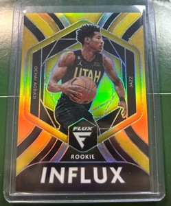 2022-23 Panini Flux Ochai Agbaji RC Influx Gold /10 Utah Jazz