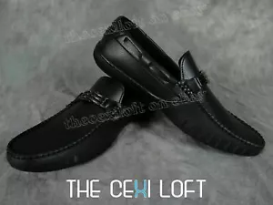Mens Black Dress Shoes Giovanni Italian Style Casual Faux Leather 812 - Picture 1 of 4