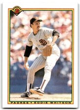 1990 Bowman Baseball Card Eddie Whitson San Diego Padres #204