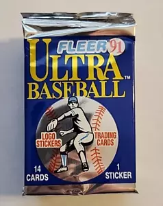 (5) 1991 paquetes de tarjetas de béisbol Fleer Ultra - Imagen 1 de 2