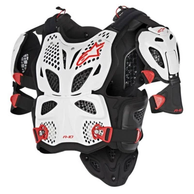 Pettorina ALPINESTARS A-10 FULL WHITE/BLACK - Imagen 1 de 2
