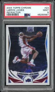 2004-05 Lebron James Topps Chrome Refractor 23 PSA 9 Mint 📈🔥2nd Year🔥New Slab - Picture 1 of 11