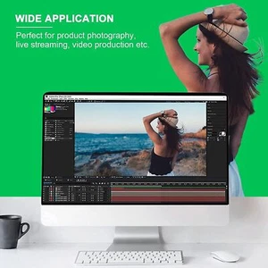 Black/Green/White 2 X 2m Photo Chromakey Backdrop Studio Stand Background Kit - Picture 1 of 12