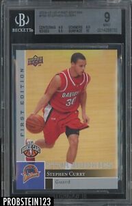 2009-10 Upper Deck #234 Stephen Curry Warriors RC Rookie BGS 9 w/ 10