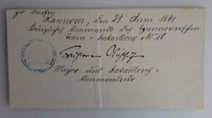 Autograph Major von Richthofen 29. Juni 1891 (90330)