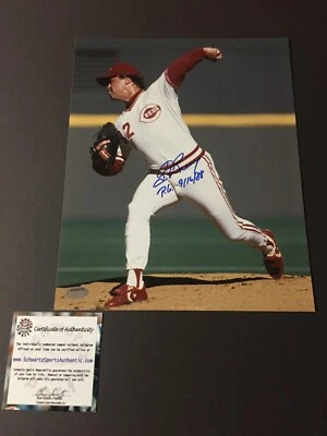 汤姆·布朗宁亲笔签名签名 8 X 10 照片-Reds-PG 9-16-88 - 施瓦茨体育 — 第 1/4 张图片