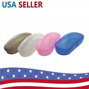 Portable Protector Clear Transparent Shell Eye Glasses Sunglasses Hard Case Box - Picture 1 of 7