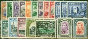 Zypern 1938-51 19er Set SG151-163 Fine LMM - Bild 1 von 1