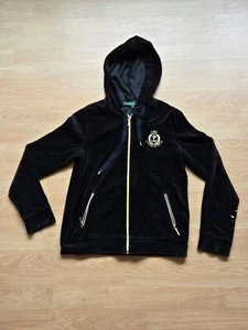 CHAQUETA DEPORTIVA CON CAPUCHA DE TERCIOPELO NEGRO ESCUDO BORDADO LAUREN RALPH LAUREN TALLA S LEER - Imagen 1 de 8