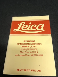Leica Instruction manual for M1, 2, 3 & 4 35mm cameras + accessories - Picture 1 of 3