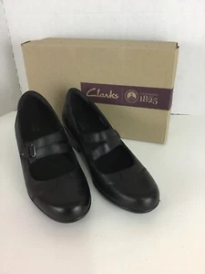 Clarks Leather Black Ingalls Siene Mary Jane New In Box 9.5 Medium  - Picture 1 of 11