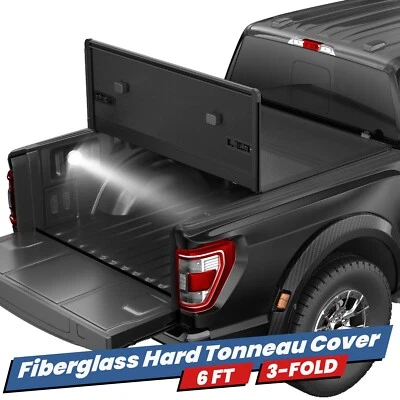 6FT Fiberglass Hard Tonneau Cover For 1983-2011 Ford Ranger 1994-10 Mazda B2300 - Изображение 1 из 4