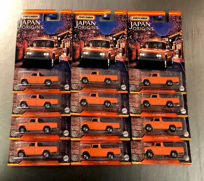 MATCHBOX JAPAN ORIGINS 1962 NISSAN JUNIOR PICKUP ( LOT OF 12 ) ORANGE FREE SHIP - Image 1 of 4
