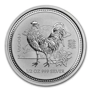 2005 1/2oz Australian Perth Mint Silver Lunar: Year of the Rooster - Picture 1 of 3