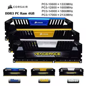 CORSAIR Vengeance Pro 4GB (2x4GB) 240Pin DDR3 1333 1600 1866 MHz Desktop Memory - Picture 1 of 12