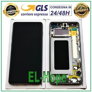 DISPLAY LCD ORIGINALE SAMSUNG GALAXY S10 PLUS SM-G975F TOUCH SCREEN PRISM NERO - Foto 1 di 1