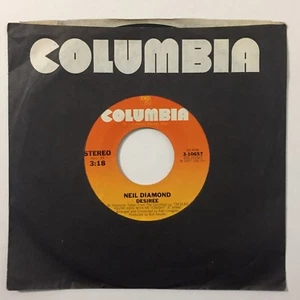 Neil Diamond Desiree Once In A While 7" Single Vinyl Columbia Records 1977 VG+ - Picture 1 of 4