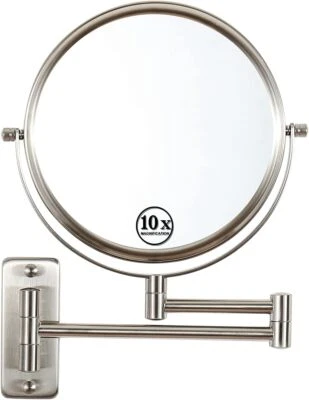 Makeup Mirror Wall Mounted, 1x/ 10x Magnifying Makeup Mirror, 8" Double Sided - Image 1 of 4