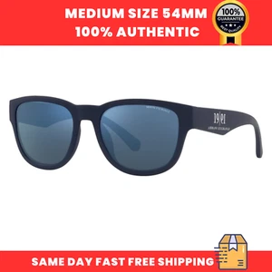 Armani Exchange Men's Sunglasses AX4115SU 818155 Matte Blue Square Blue Mirror - Picture 1 of 3