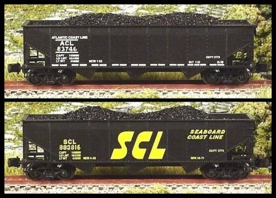 Z Scale CSX HERITAGE  Open 40' Offset, 3-Bay 70-Ton Hoppers  2-pk.#1 FT NIB - Image 1 of 4