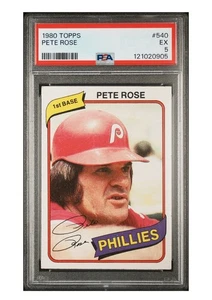 1980 Topps #540 PETE ROSE PSA GRADED #5- 121020905 MLB ALL TIME HITTER⚾️💥⚾️ - Picture 1 of 3