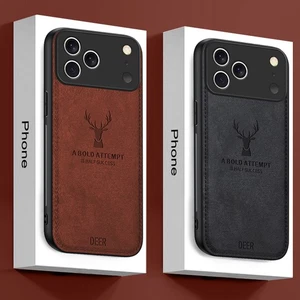 Funda Para iPhone 17 16 Pro Max Air 15 14 13 12 Ciervo Impermeable Cuero PU Cubierta - Imagen 1 de 17