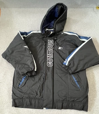 Chaqueta de Colección Años 90 Dallas Cowboys Para Hombre Talla Mediana Pro Line Starter NFL Abrigo Puffer Foto 1 de 4