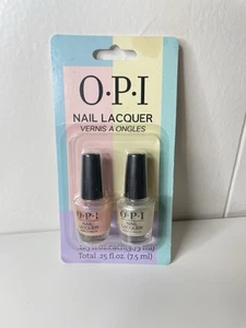 OPI Nail Lacquer Mini Set Two Bottles Nail Polish 0.125 fl oz each Travel Size - Picture 1 of 6