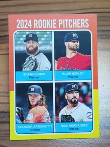 2024 Topps Heritage High Number #619 ⭐Rookie Pitchers⭐ Houston Astros  - Picture 1 of 3