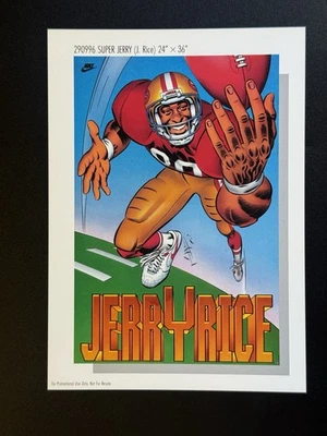 Tarjeta póster Jerry Rice Nike 5x7 pulgadas Super Jerry promoción RARA 90s 49ers, #290996 Foto 1 de 2