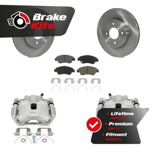 Front Disc Brake Caliper Rotors And Ceramic Pads Kit For 2015-2020 Honda Fit - Picture 1 of 1