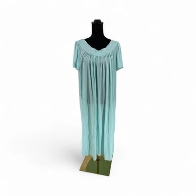 Camisón Miss Elaine Dillards Ropa de dormir Talla XL Azul Suave Sedoso Granny Cottage Foto 1 de 4