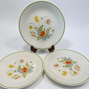 Set of 3 Vintage Corelle by Corning WILDFLOWER Salad Plates 8.5 In - Picture 1 of 3