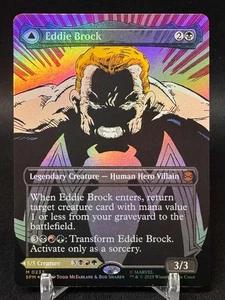 🌈 Eddie Brock / Venom - Borderless FOIL - Marvel's Spider-Man (0233) MTG - NM/M - Picture 1 of 2